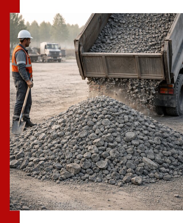 Гранитный щебень фракции 100–201 для строительства в Таре