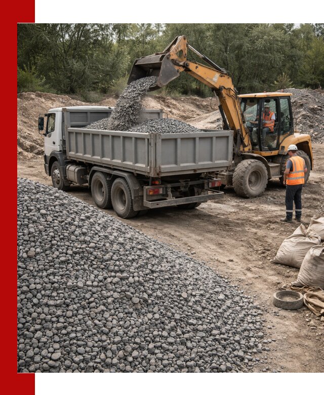Доставка гравийного щебня в Таре оптом и в розницу