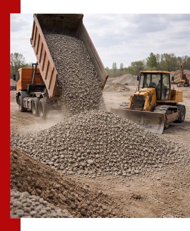 Доставка гравийного щебня фракции 40-70 в Таре