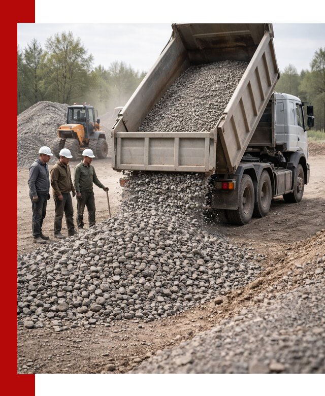Доставка гравийного щебня фракции 70-120 в Таре