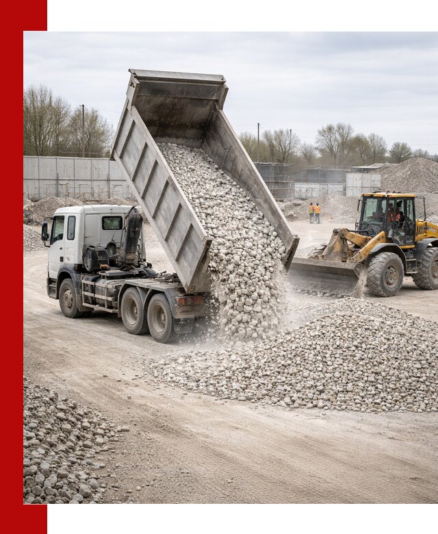 Доставка и продажа известнякового щебня в Таре