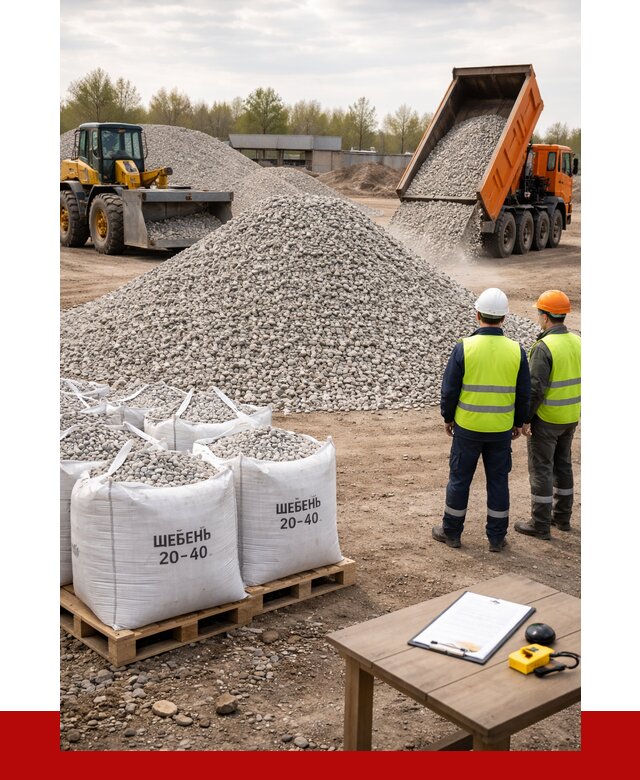 Известняковый щебень 20-40 в Таре от 2160 р. ПРОНЕРУДТар