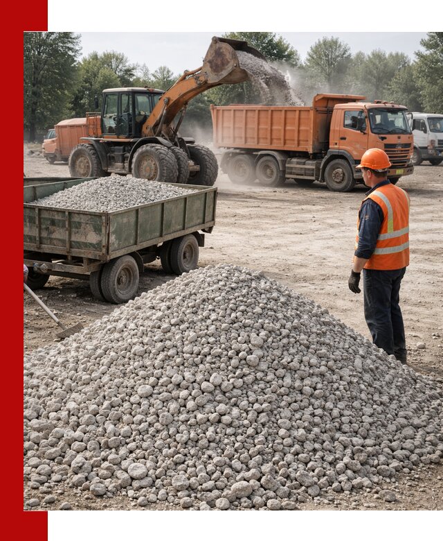 Доставка известнякового щебня фракция 20–40 в Таре