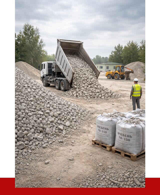 Известняковый щебень фракция 70-150 в Таре от 1286 р. | ПРОНЕРУДТар