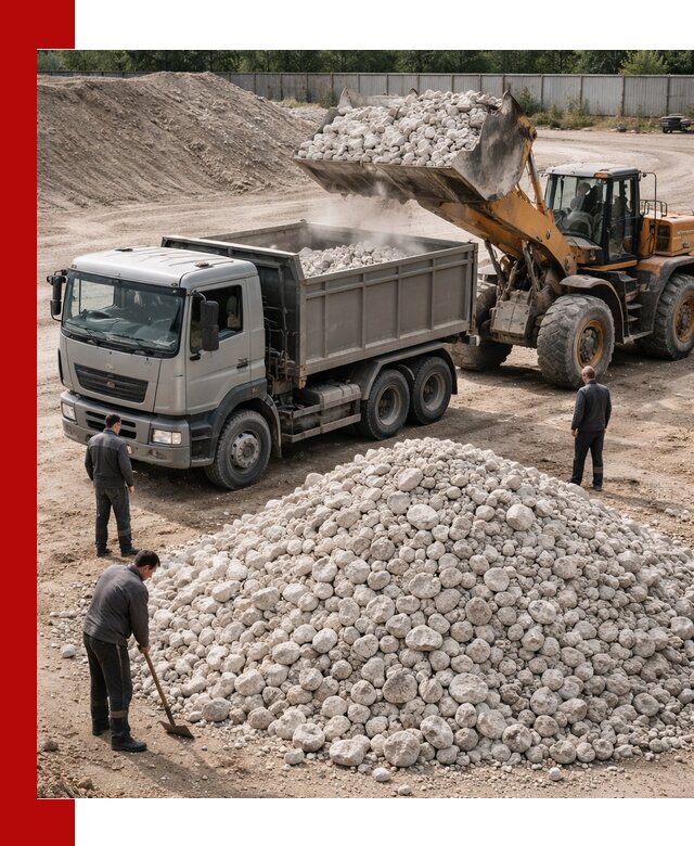 Известняковый щебень фракция 70–150 с доставкой в Таре