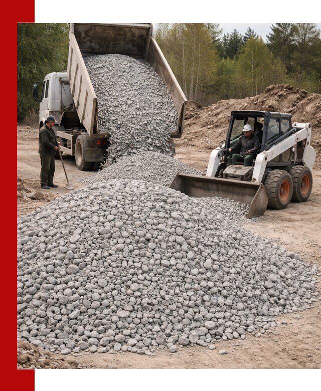 Доставка доломитового щебня в Таре напрямую от карьера