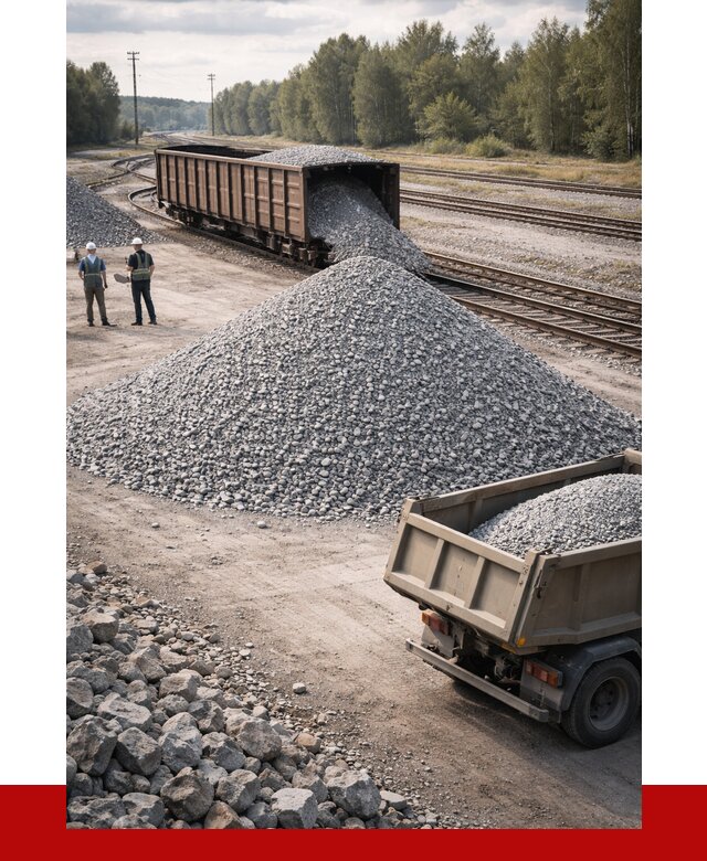 Железнодорожный щебень 20-60 в Таре от 1749 р. | ПРОНЕРУДТар