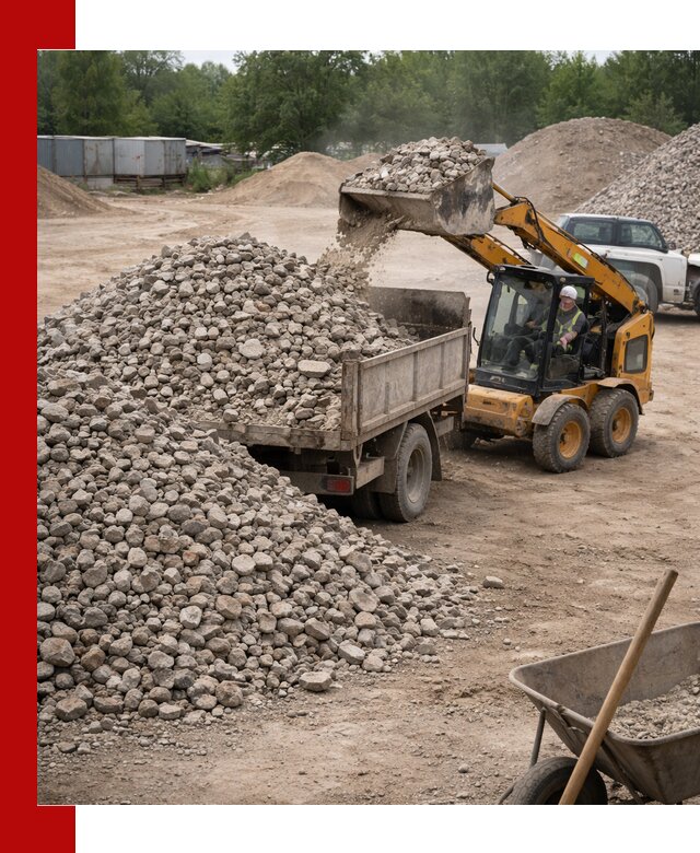 Доставка вторичного щебня в Таре для строительных работ