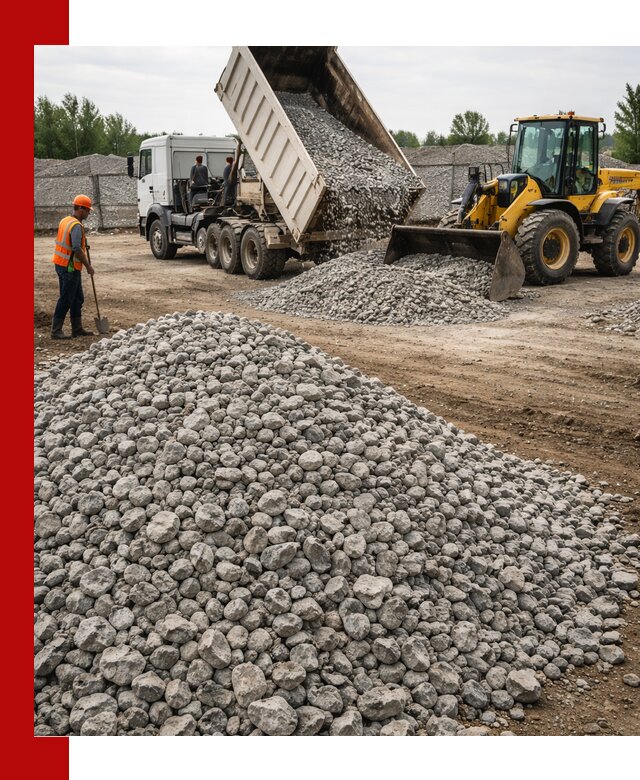 Доставка бетонного щебня фракции 40-70 в Таре