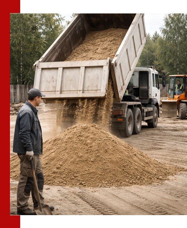 Доставка и продажа песка с разгрузкой в Таре
