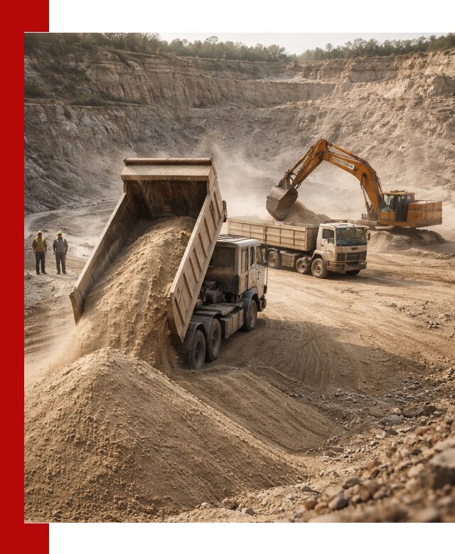 Карьерный песок навалом с доставкой в Таре