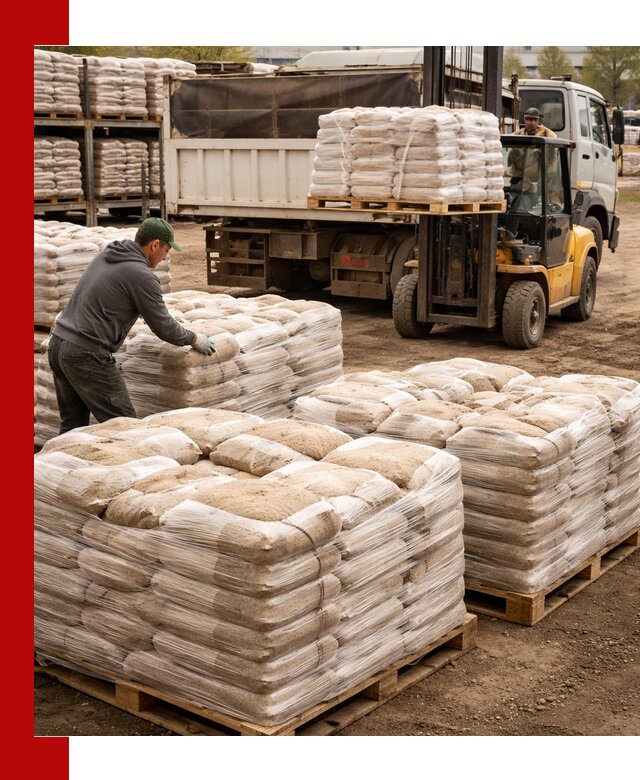 Карьерный песок в мешках с доставкой в Таре