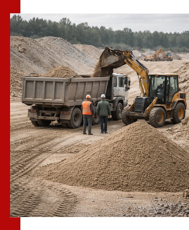 Карьерный среднезернистый песок с доставкой в Таре