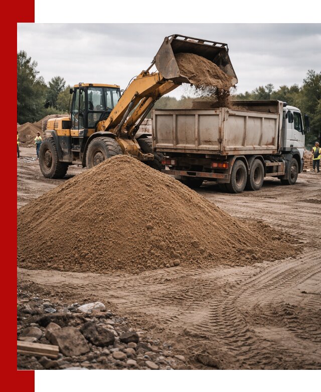 Доставка речного песка навалом в Таре быстро и выгодно