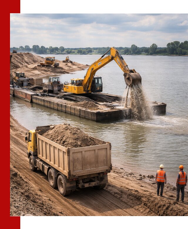 Намывной песок с доставкой в Таре оптом и в розницу