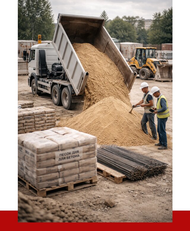 Песок для бетона в Таре от 2572 р. с доставкой, ПРОНЕРУДТар