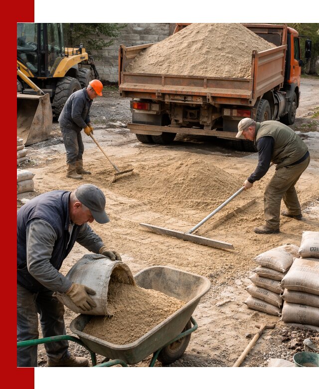 Поставка песка для стяжки в Таре с быстрой доставкой