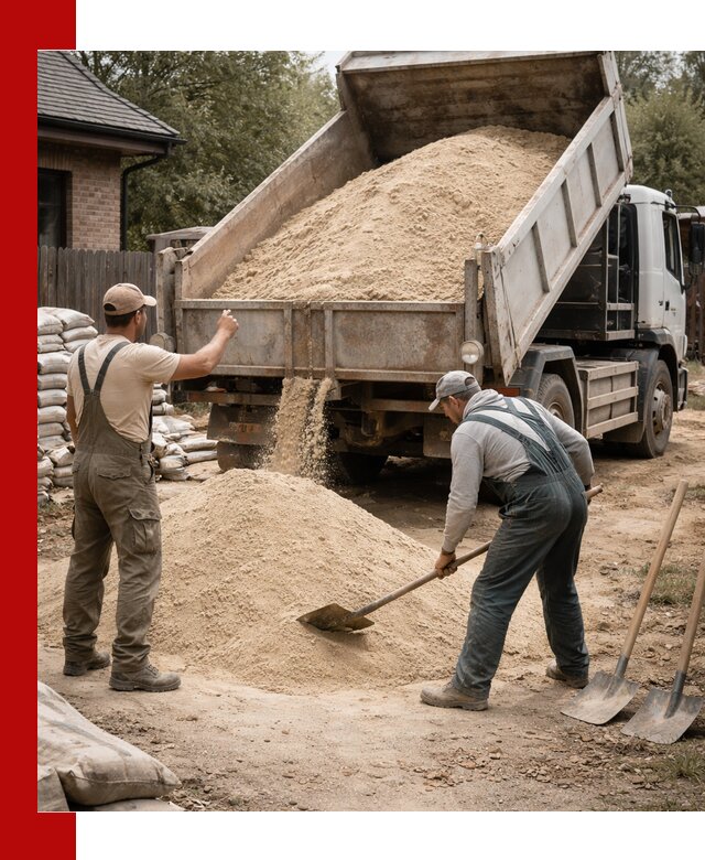 Песок для штукатурки с доставкой в Таре качественный и чистый
