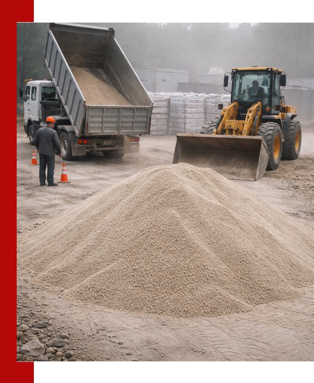 Кварцевый песок фракция 0–8 для стройработ в Таре