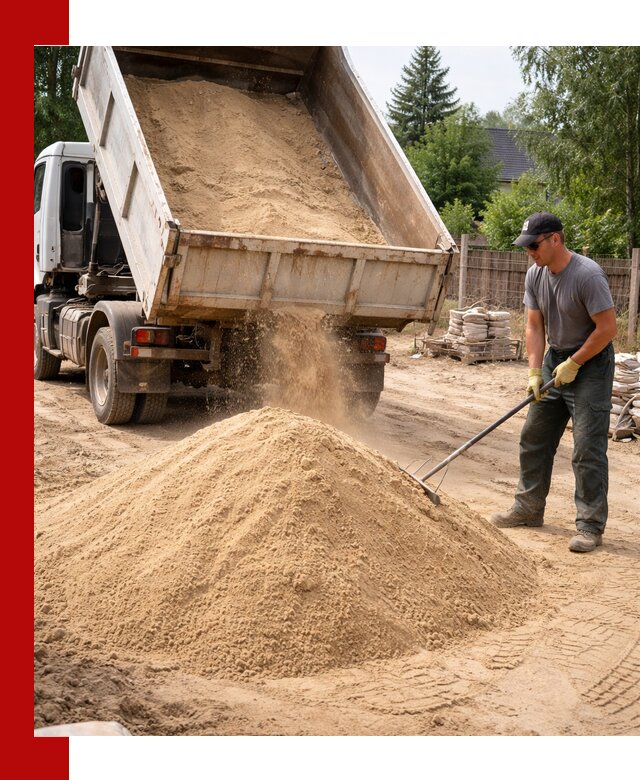 Доставка сухого песка самосвалами в Таре