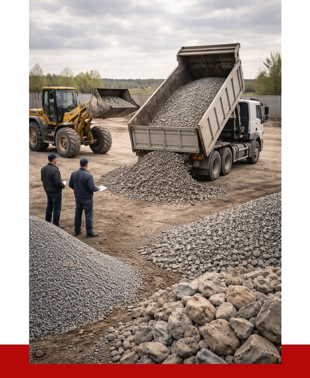 Гравий и камень с доставкой в Таре от 4321 р. - ПРОНЕРУДТар