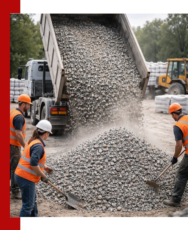 Доставка гравия и камня в Таре оптом и в розницу