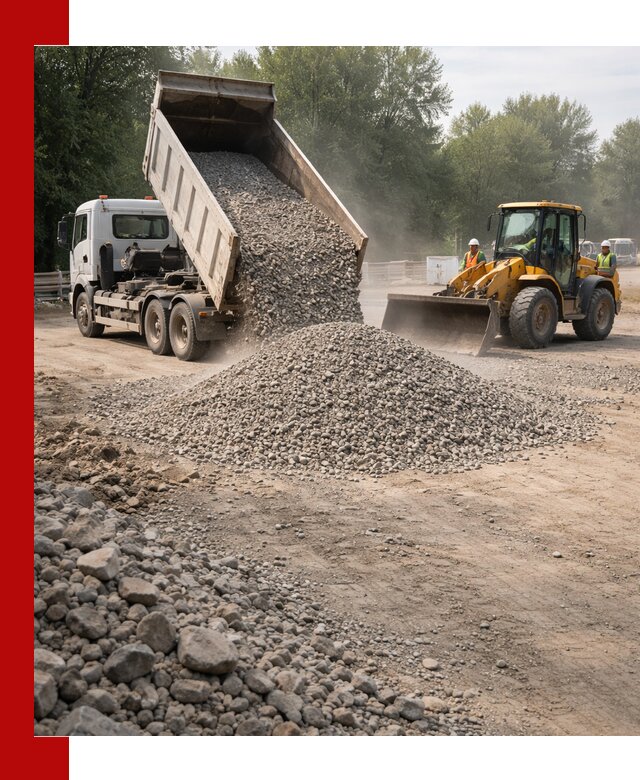 Гравий фракция 5–20 доставка в Таре оптом и в розницу