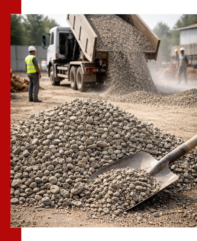 Доставка гравия фракции 20-40 в Таре с самосвалами