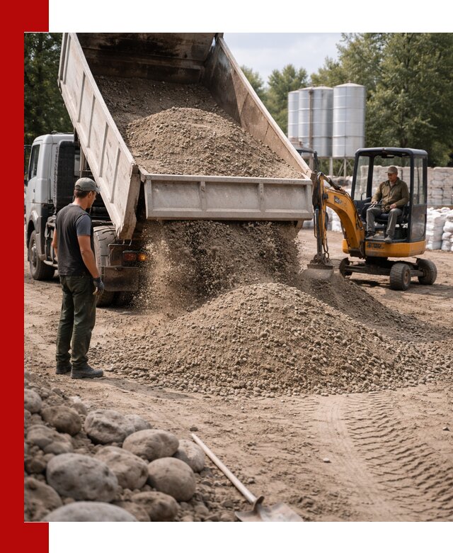 Доставка ПГС С3 в Таре самосвалами и миксерами