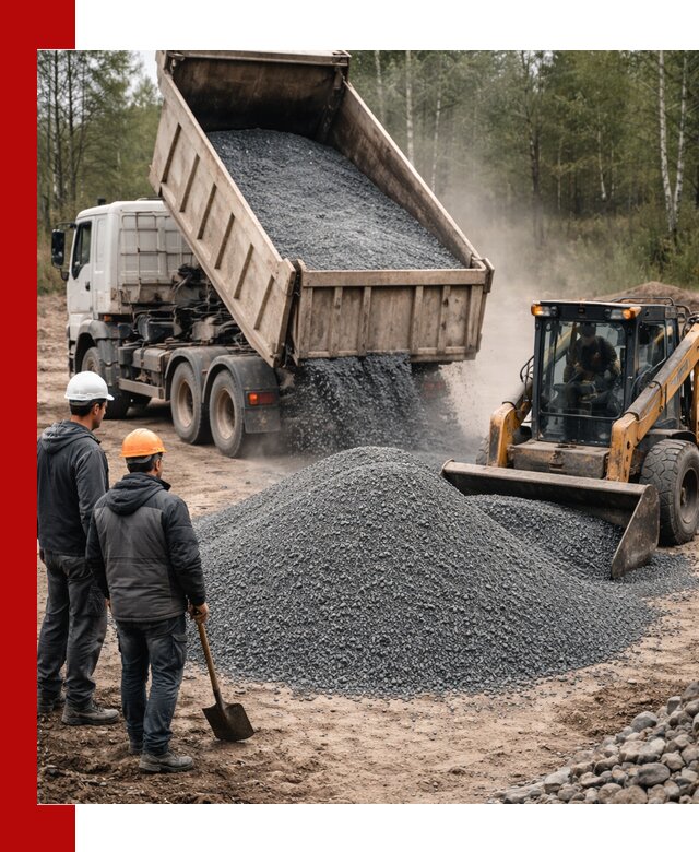 Гранитный отсев 0-5 с доставкой и разгрузкой в Таре