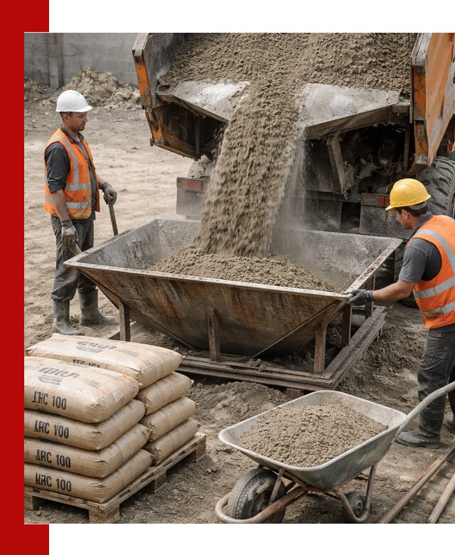 Доставка цементно-песчаной смеси М100 в Таре