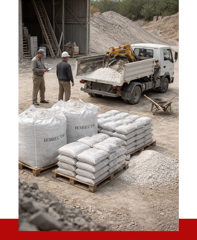 Известь строительная в Таре с доставкой от 4321 р. | ПРОНЕРУДТар
