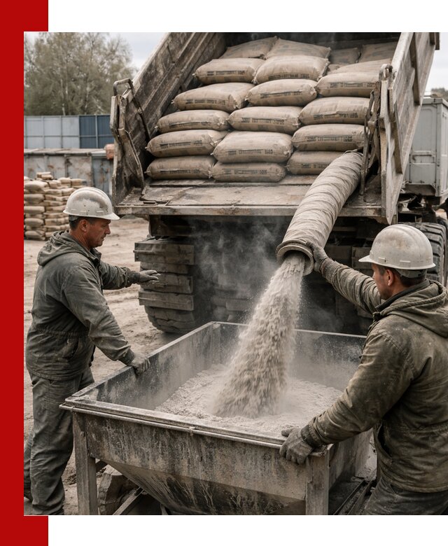 Доставка цемента М400 в Таре оптом и в розницу