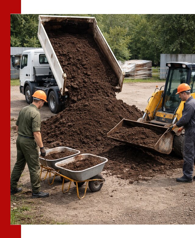 Доставка торфо-земляной смеси в Таре для огорода и ландшафта