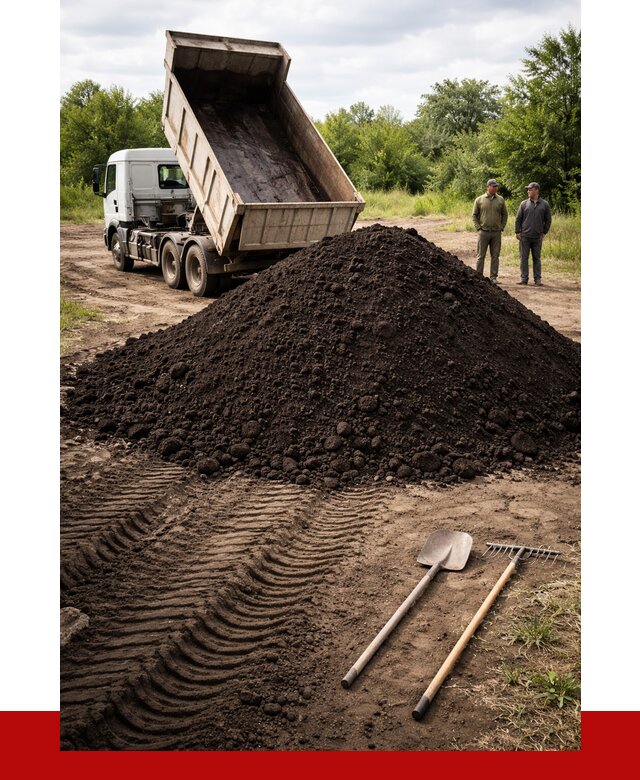 Купить чернозем навалом в Таре от 1235 р. за куб | ПРОНЕРУДТар