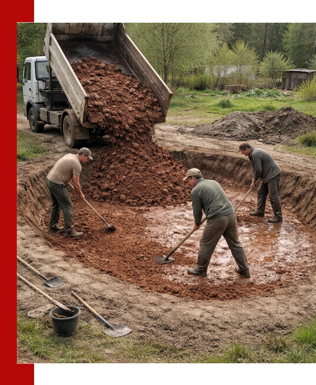 Купить качественную глину для пруда в Таре