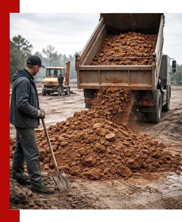 Глина для засыпки в Таре с доставкой самосвалами