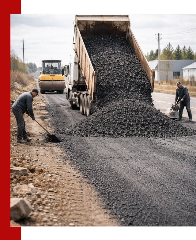 Асфальтовая крошка для дорог в Таре — поставка и доставка