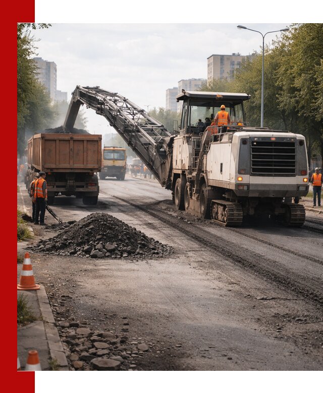 Фрезерованный асфальт в Таре — удаление и вывоз старого покрытия