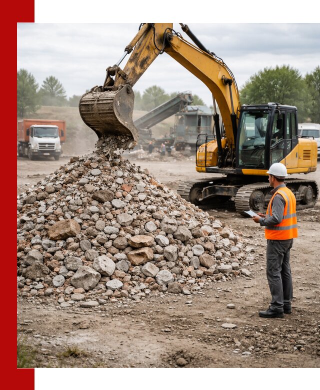 Доставка и вывоз строительного боя в Таре