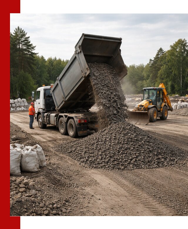 Доставка дробленого асфальта в Таре для дорожных работ