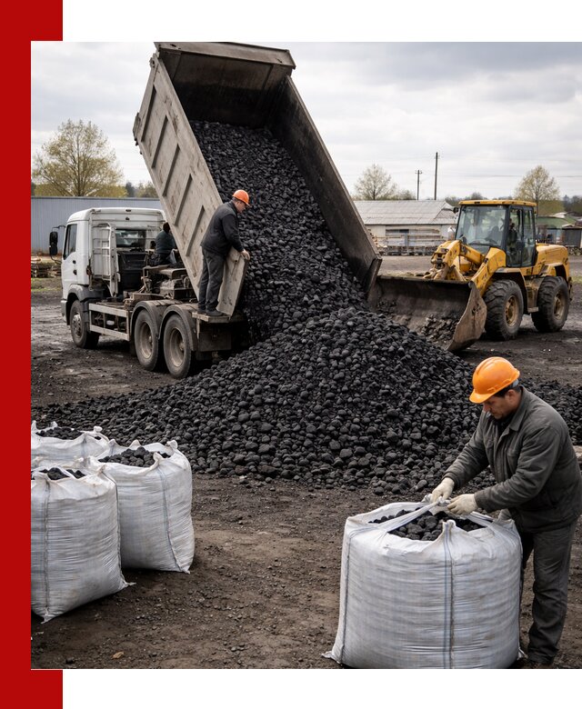 Доставка каменного угля в Таре оптом и в розницу