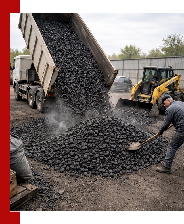 Доставка угля орех в Таре оптом и в розницу