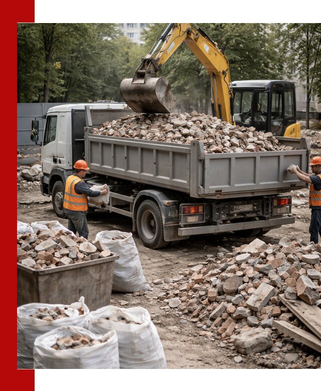 Вывоз строительного мусора в Таре с самосвалами и контейнерами