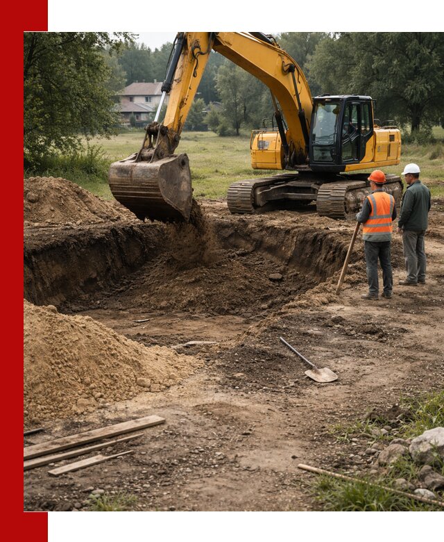 Рытье котлована под фундамент в Таре (быстро и недорого)