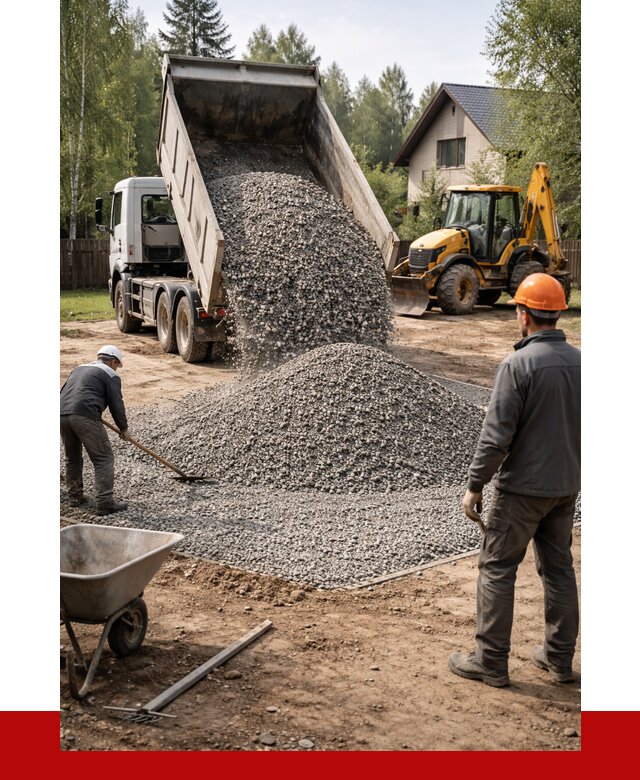 Отсыпка участка щебнем в Таре от 6687 р. ПРОНЕРУДТар