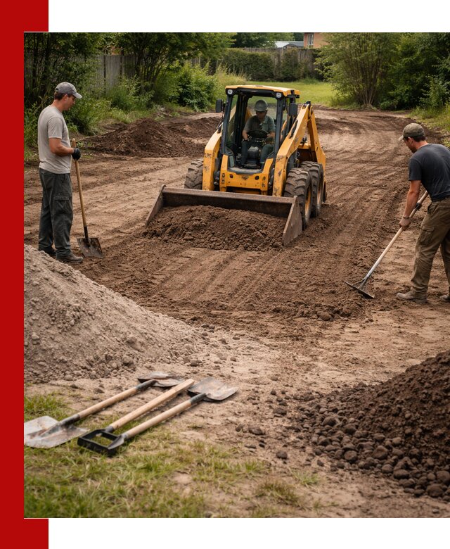 Планировка участка грунтом с вывозом и доставкой в Таре