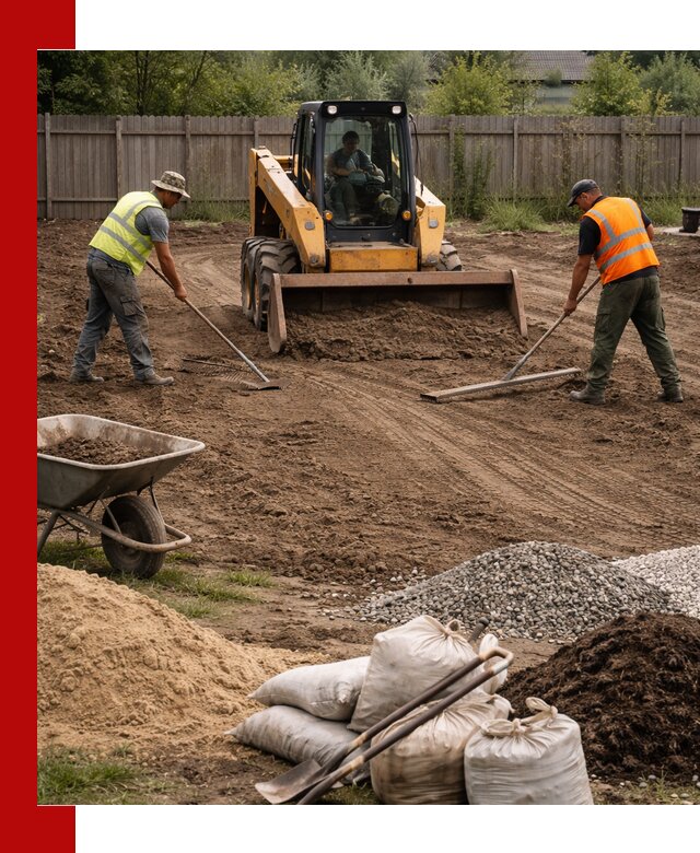Выравнивание участка под строительство и благоустройство в Таре