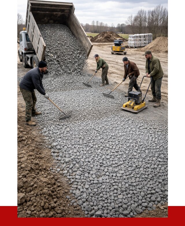 Устройство щебеночной подушки в Таре от 4630 р. ПРОНЕРУДТар